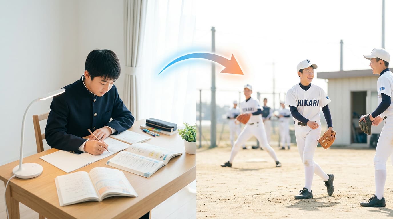 野球部の合宿中でも勉強できる!中学生の両立法と参加判断の基準